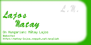 lajos matay business card