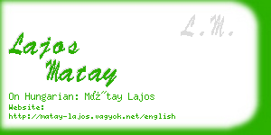 lajos matay business card